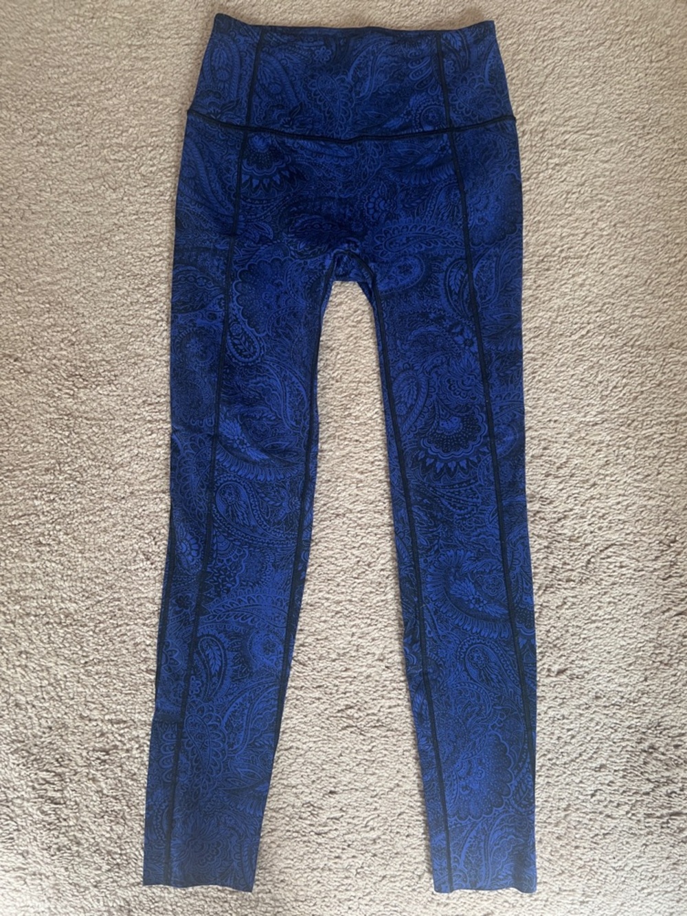 Lululemon Blue Paisley High-Rise Leggings - Picture 2 of 4